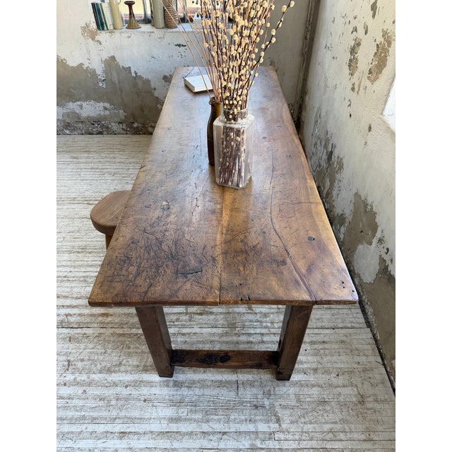 Antique Rustic Farmhouse Table in Walnut, 1900s For Sale - Image 10 of 18