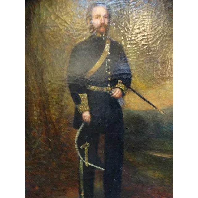Portraiture Alexander Melville Portrait of a Mexican Officer C 1865 For Sale - Image 3 of 13