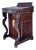 Davenport Style Inlaid Mahogany Desk With Embossed Leather Top For Sale