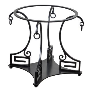 Neoclassic Greek Key Wrought Iron Center or Dining Table For Sale