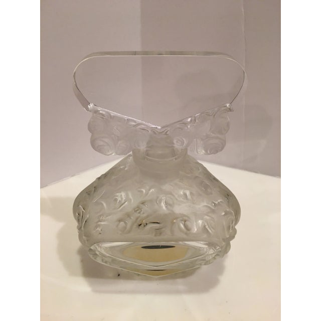 1990s Czech Glass Frosted Perfume Bottle For Sale - Image 5 of 7