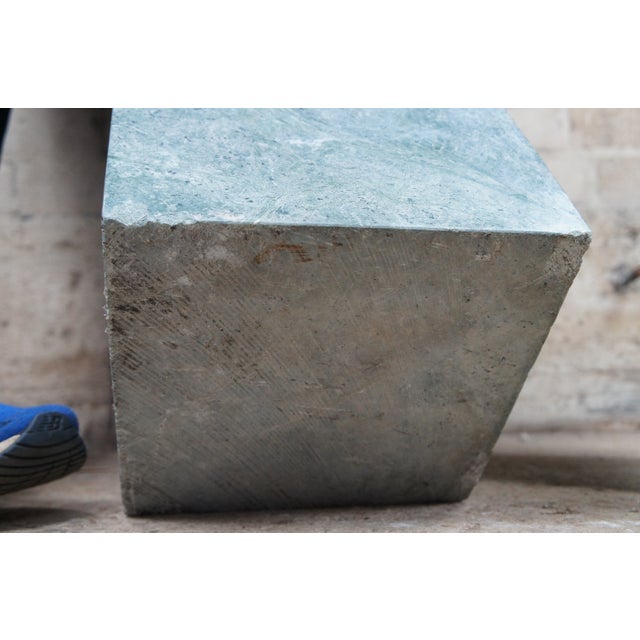 Late 20th Century Green Marble Copper Lined Hotel Lobby Trash Can Ashtray Stands- Set of 2 For Sale - Image 12 of 12