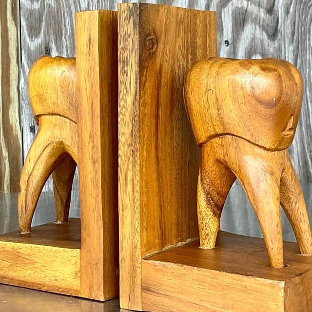 Vintage Boho Tooth Bookends - a Pair For Sale - Image 10 of 13