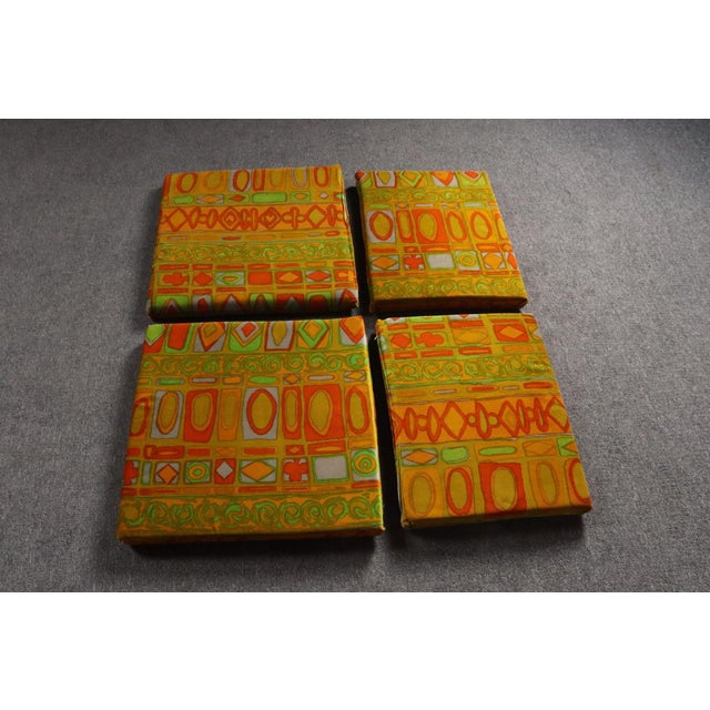 Scandinavian Folke Ohlsson Teak Settee in Jack Lenor Larsen "Caravan" Velvet For Sale - Image 12 of 18