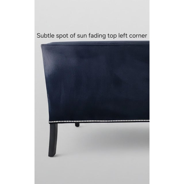 Barclay Butera Ridgecrest 60" Black Velveteeen Loveseat Settee Sofa Couch For Sale - Image 9 of 11