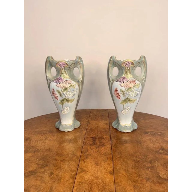 Ceramic Antique French Vases, 1900s, Set of 2 For Sale - Image 7 of 8