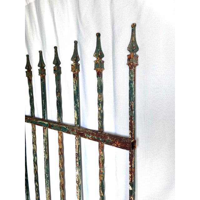 Metal Vintage Wrought Iron Gate For Sale - Image 7 of 17