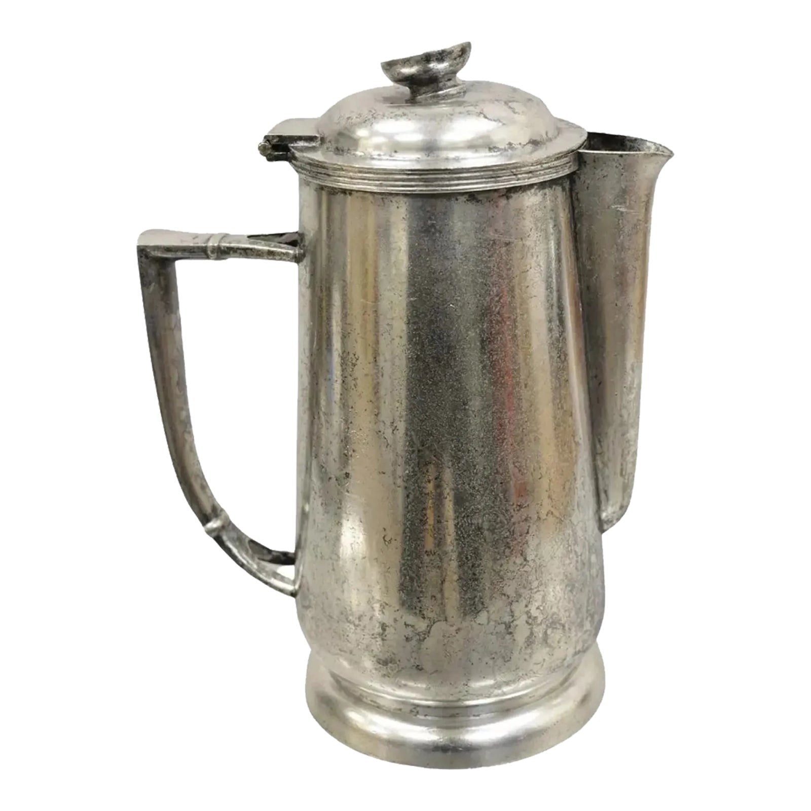 Vintage Hilton Hotel Art Deco Nakazato Japan Silver Plated Coffee