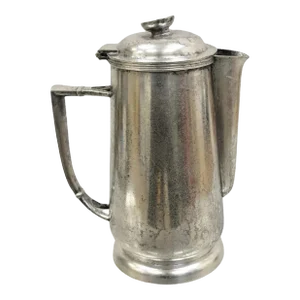 Vintage Hilton Hotel Art Deco Nakazato Japan Silver Plated Coffee Pot