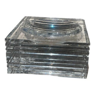 Tizo Clear Cut Crystal Bowl For Sale