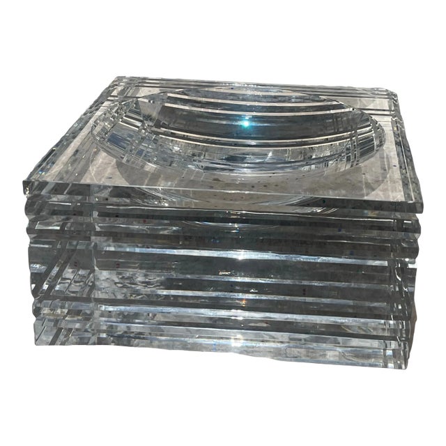Tizo Clear Cut Crystal Bowl For Sale
