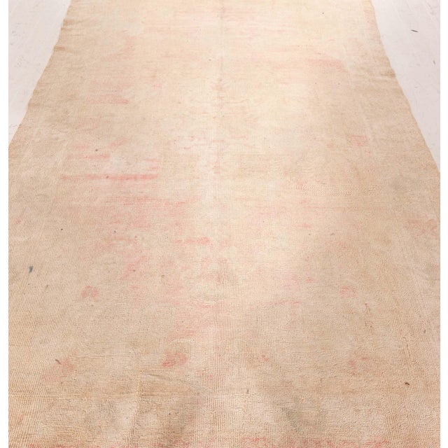 Blush Vintage Turkish Oushak Rug in Soft Blush and Ivory Tones For Sale - Image 8 of 8