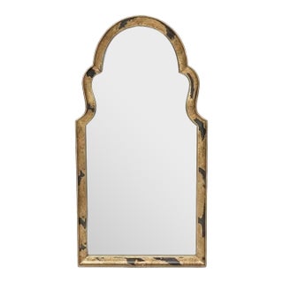 Mid 20th Century Palm Beach Regency Moorish Arched Parcel Gilt Wall Mirror, Newly Painted For Sale