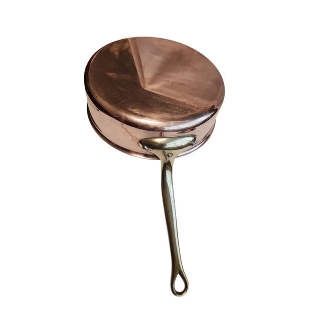 Mid-Century Modern Mauviel Williams Sonoma Vintage Copper Ten Inch Saute Pan For Sale - Image 3 of 4