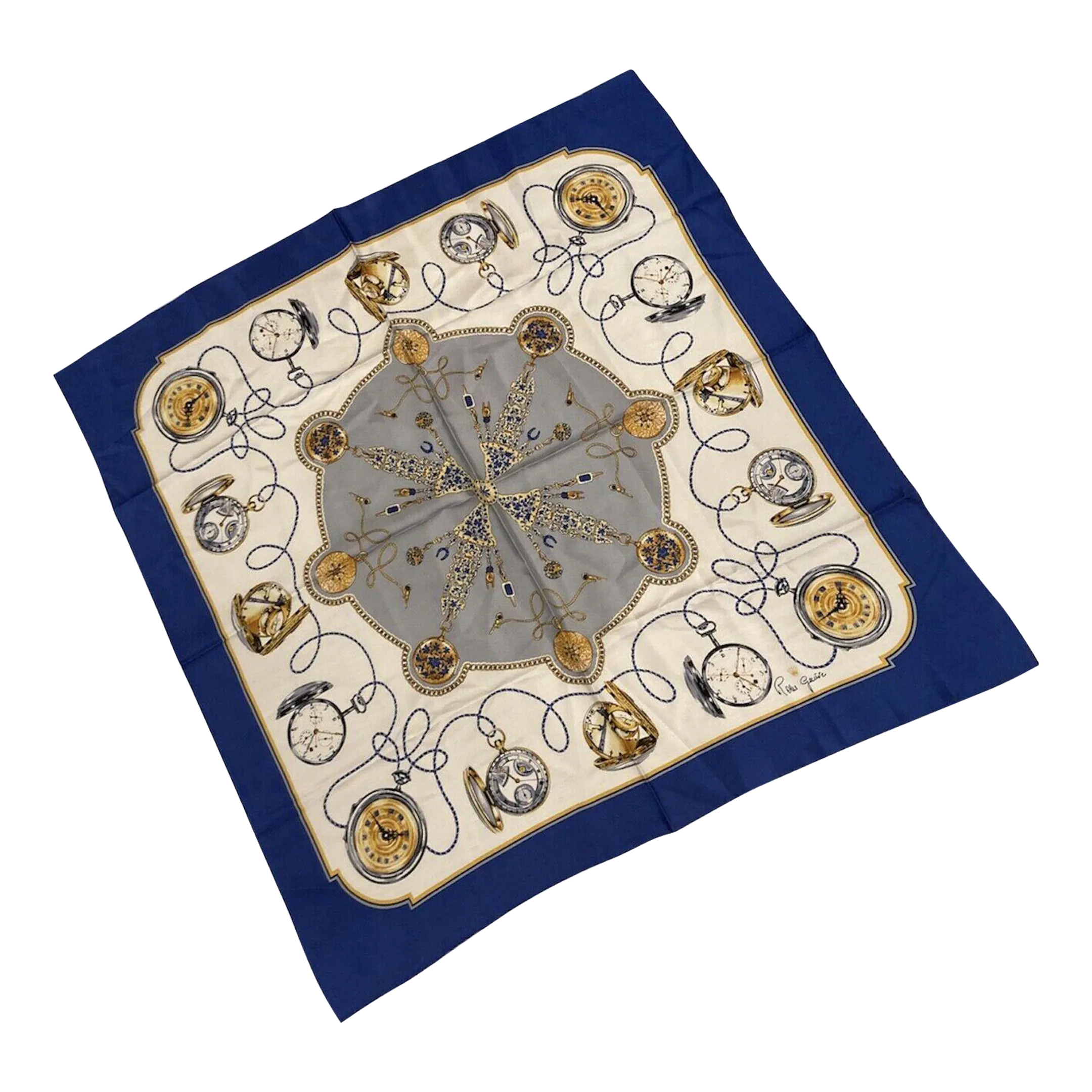 Foulard En Soie Vintage 90x90 Cm - Rose Et Violet, Très Bon état, Pour Femme