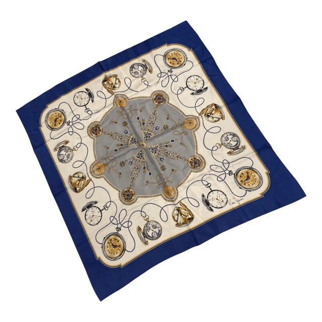 Rolex Geneve Swiss Vintage 90cm Silk Scarf For Sale
