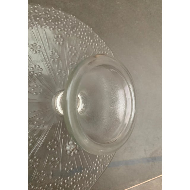 Vintage Scandinavian Glass Cake Plate Stand For Sale - Image 9 of 18