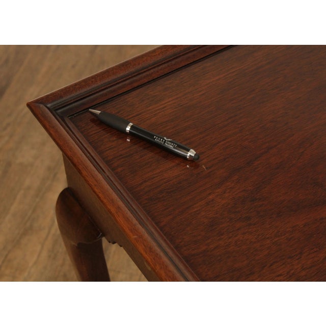 1980s Kindel Queen Anne Style Mahogany Tea Table For Sale - Image 11 of 13