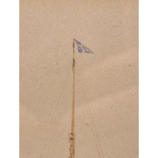 Edoardo De Martino, Off the Isle of Wight, Watercolor, 1863, Framed For Sale - Image 8 of 18