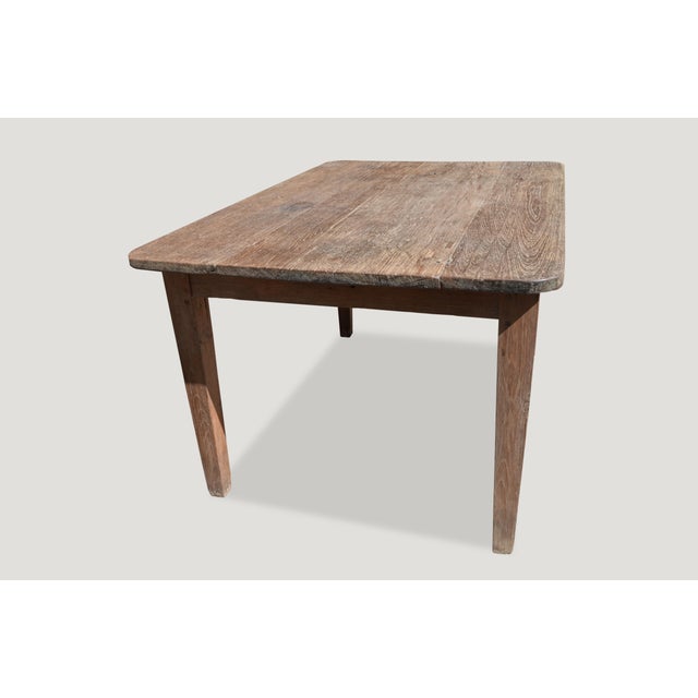 Tribal Andrianna Shamaris Wabi Sabi Teak Wood Dining Table or Desk For Sale - Image 3 of 5