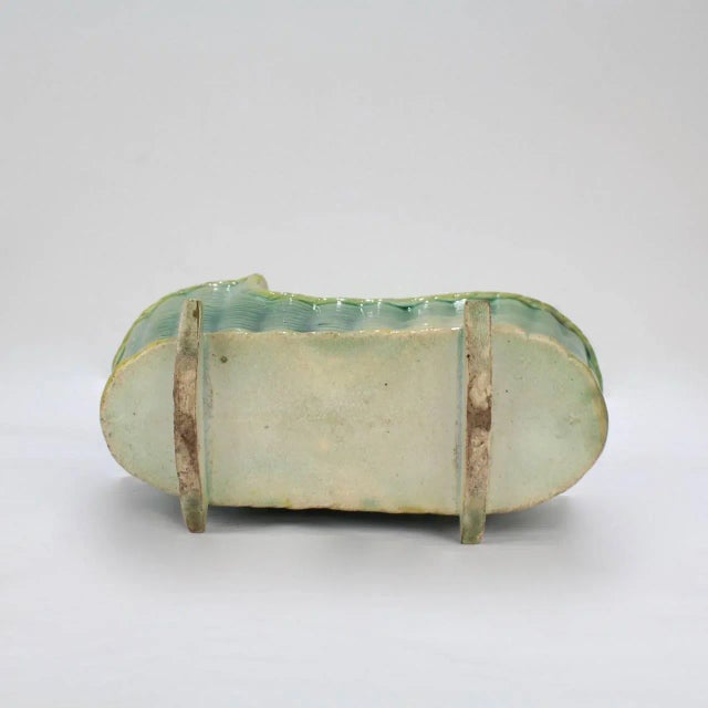 Large Antique English Staffordshire or Prattware Pottery Model of a Cradle For Sale - Image 9 of 11