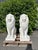 Stone Classical Seated Lion Garden Statues in White Cast Stone, Set of 2 For Sale - Image 7 of 13