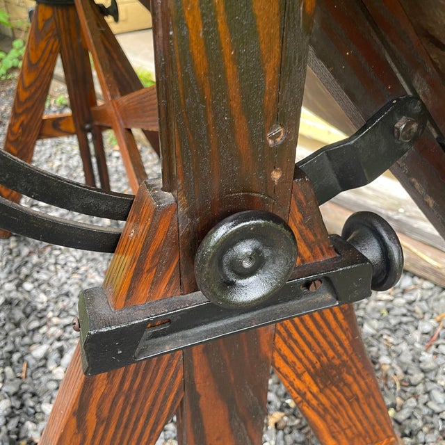 Early 1900s Keuffel & Esser (1867-1980) Drafting Table For Sale - Image 4 of 10