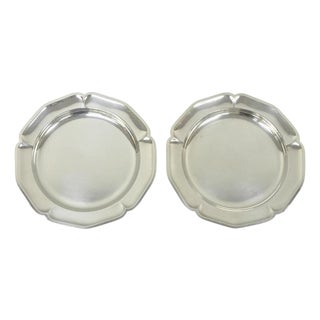 Vintage International Silver Co 221 Modern Silver Plated 12" Platter Dish - Pair For Sale