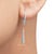14K Rose and White Gold 3/8 Cttw Diamond Windchime Drop and Dangle Earring (G-H Color, SI1-SI2 Clarity) For Sale - Image 4 of 5