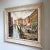 1950s 1954 Venetian Cityscape Oil Painting, Framed For Sale - Image 5 of 13
