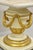 Late 20th Century Italian Regency Cream & Gold Gilt Lacquered Urn Pedestal Dining Table - 3 Leaves For Sale - Image 4 of 16