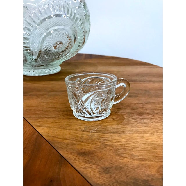 Vintage Cut Glass Punch Bowl & Cups Set of 11 Chairish