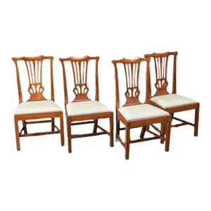 Set of Four George III Style Mahogany Side Chairs.