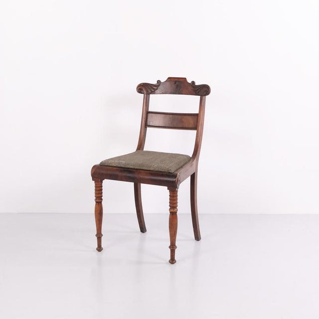 Antique Empire Mahogany Salon Chairs, 1840s, Set of 2 For Sale - Image 3 of 10