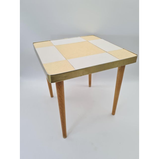 Wood Small Mid-Century Modern Coffee Table with Ceramic Top, 1960s-1970s For Sale - Image 7 of 10