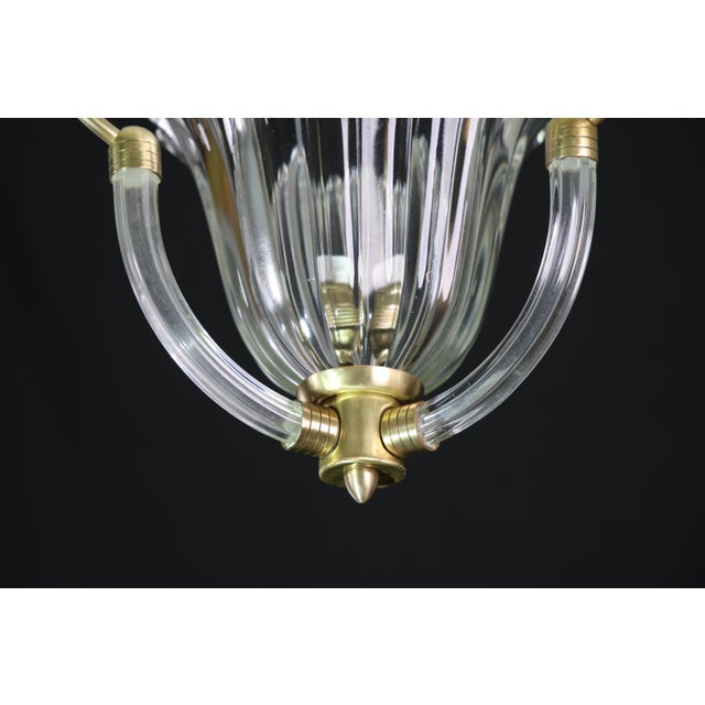 1940s Art Decò Murano Glass Pendant Chandelier by Ercole Barovier For Sale - Image 14 of 17