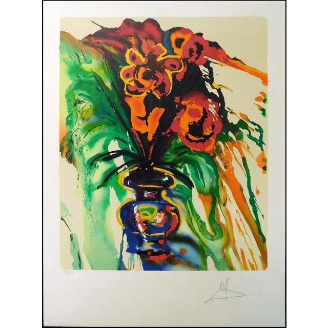 Impressionist 1980s Salvador Dali Fleurs Surrealiste "Vanishing Face & Gala's Bouquet" Matching Edition For Sale - Image 3 of 12