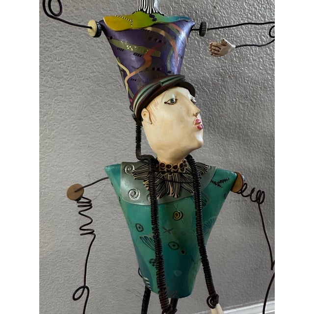 “Unicycle” – Laura Balombini Original Sculpture – Jesters Series (2005–2007) – Exhibition Piece For Sale - Image 4 of 11