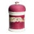 19th Century Antique Pink White Victorian Apothecary Jar With Lid For Sale