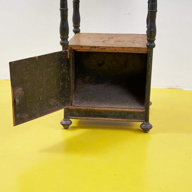 Metal Bedside Table, 1900s For Sale - Image 6 of 10