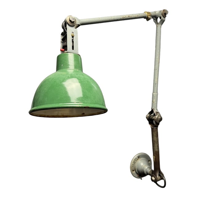 Large Industrial Wall Lamp by John Dugdill & Co, 1930s For Sale