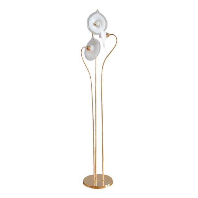 Floral-Shaped Murano Glass Floor Lamp For Sale