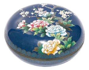 Early Japanese Silver Wire Cloisonné Box