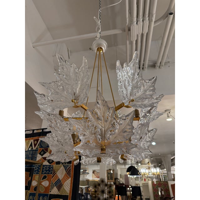 Lalique Lalique Champs-Élysées Two Tiered Chandelier For Sale - Image 4 of 18