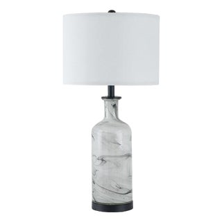 Marble-Patterned Bottle-Shaped Table Lamp For Sale