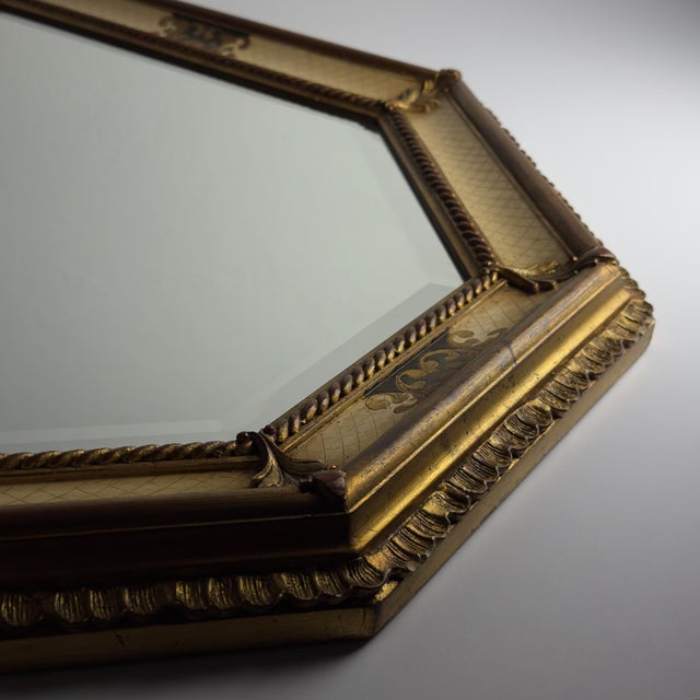 Vintage Large Wooden Wall Mirror, Italy, 1930s For Sale - Image 6 of 18