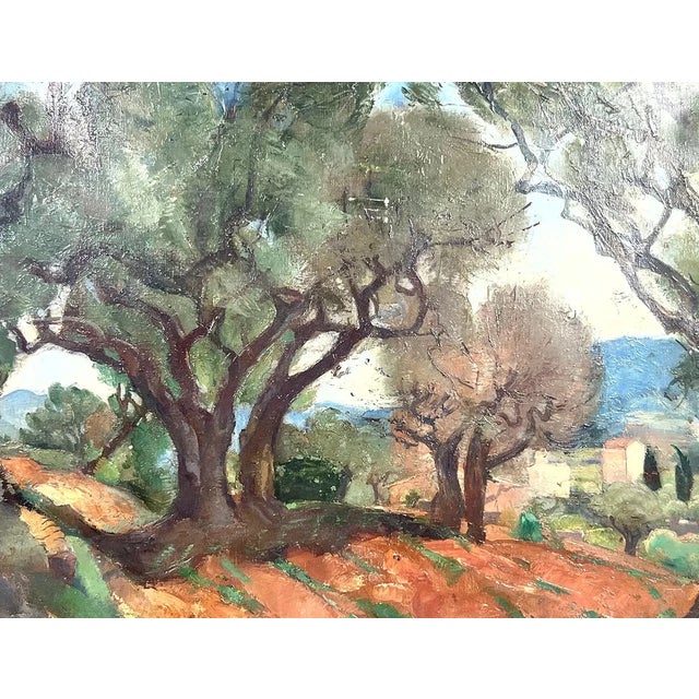 Post Impressionist Rodolphe Fornerod -Post Impressionist Landscape With Olive Trees. For Sale - Image 3 of 6