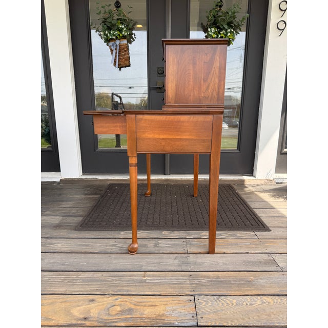 Pennsylvania House Flip Top Vintage Desk For Sale - Image 11 of 14