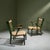 This pair of green chestnut and rope chairs were designed in the late 1930's in Italy, attributed to Guglielmo Pecorini,...