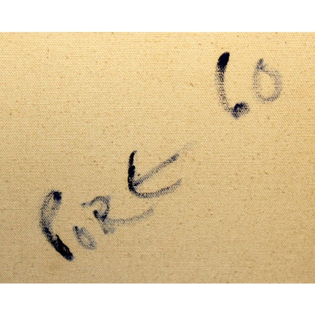 Red Expressionist Painting of Town For Sale - Image 12 of 13